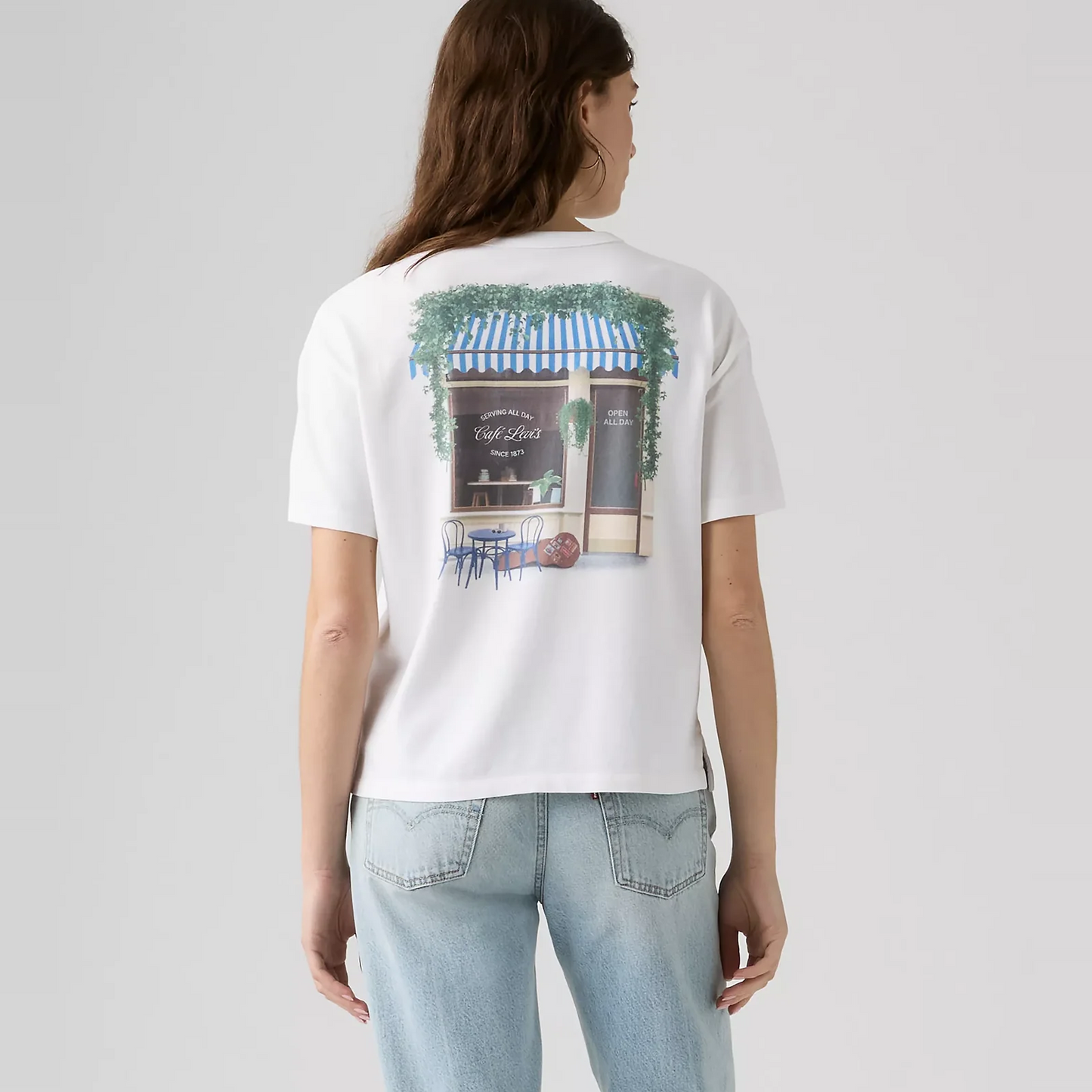 GR VINTAGE TEE CAFÉ FRONT BRIGHT WHITE G