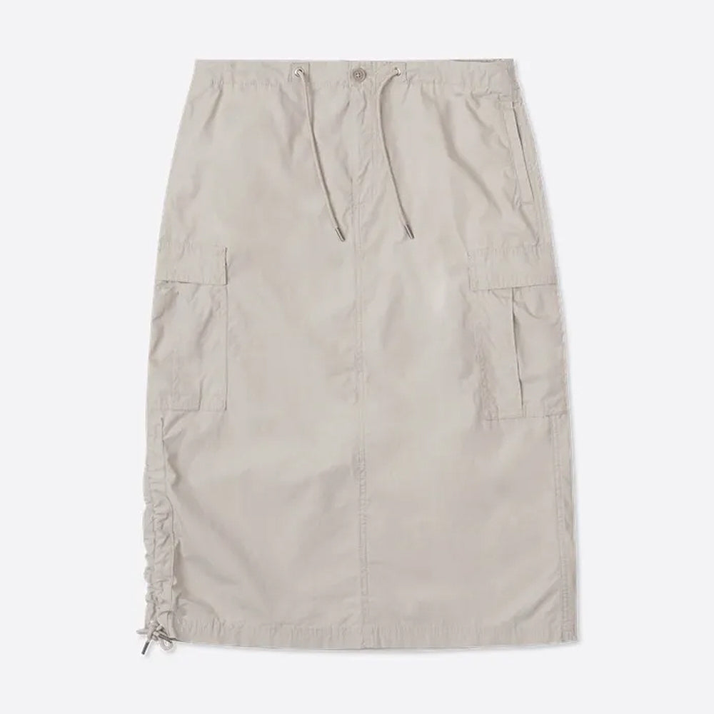 LONG WOVEN CARGO SKIRT PAPYRUS