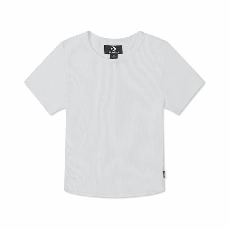 THE CONVERSE RIB CROP TEE WHITE