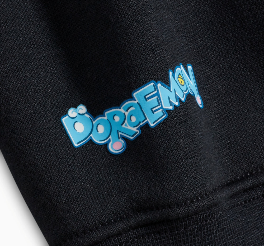DORAEMON GRAPHIC HOODIE BLACK