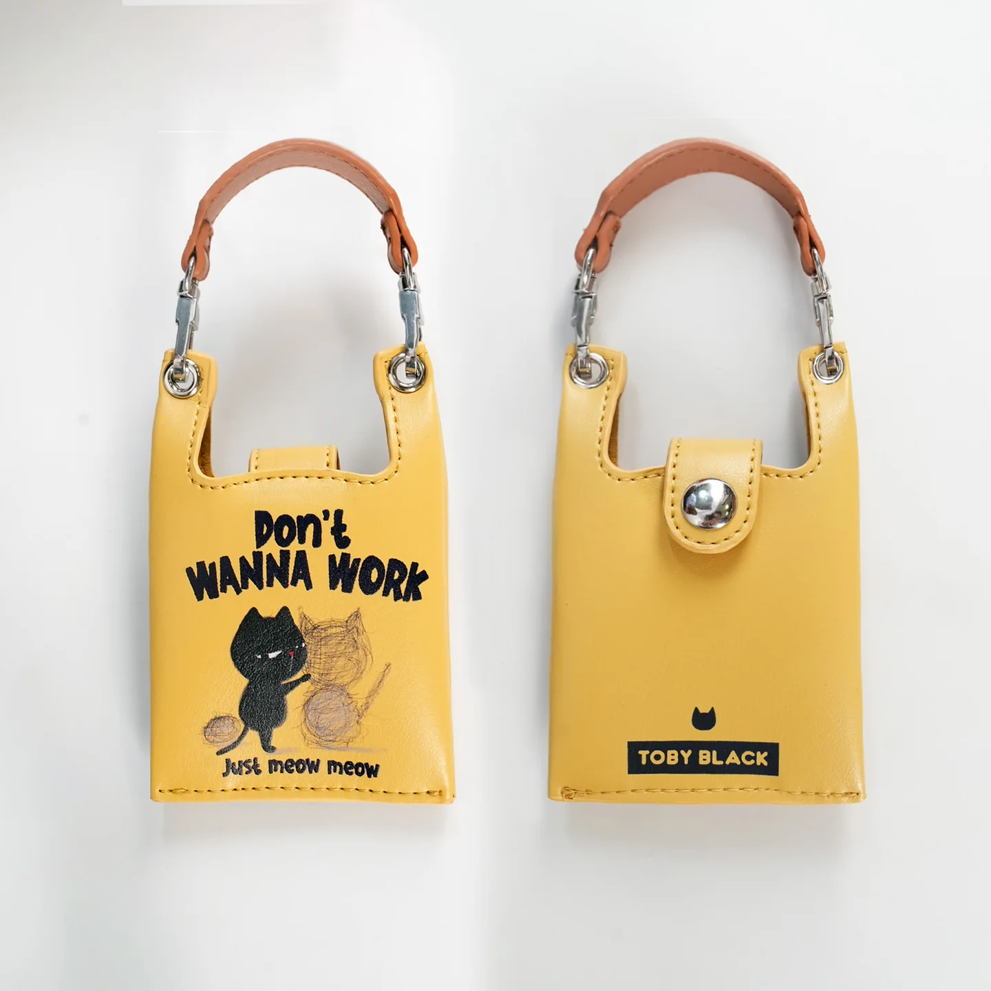 Mini toby bag Airpods Purse case-DON'T WANNA WORK