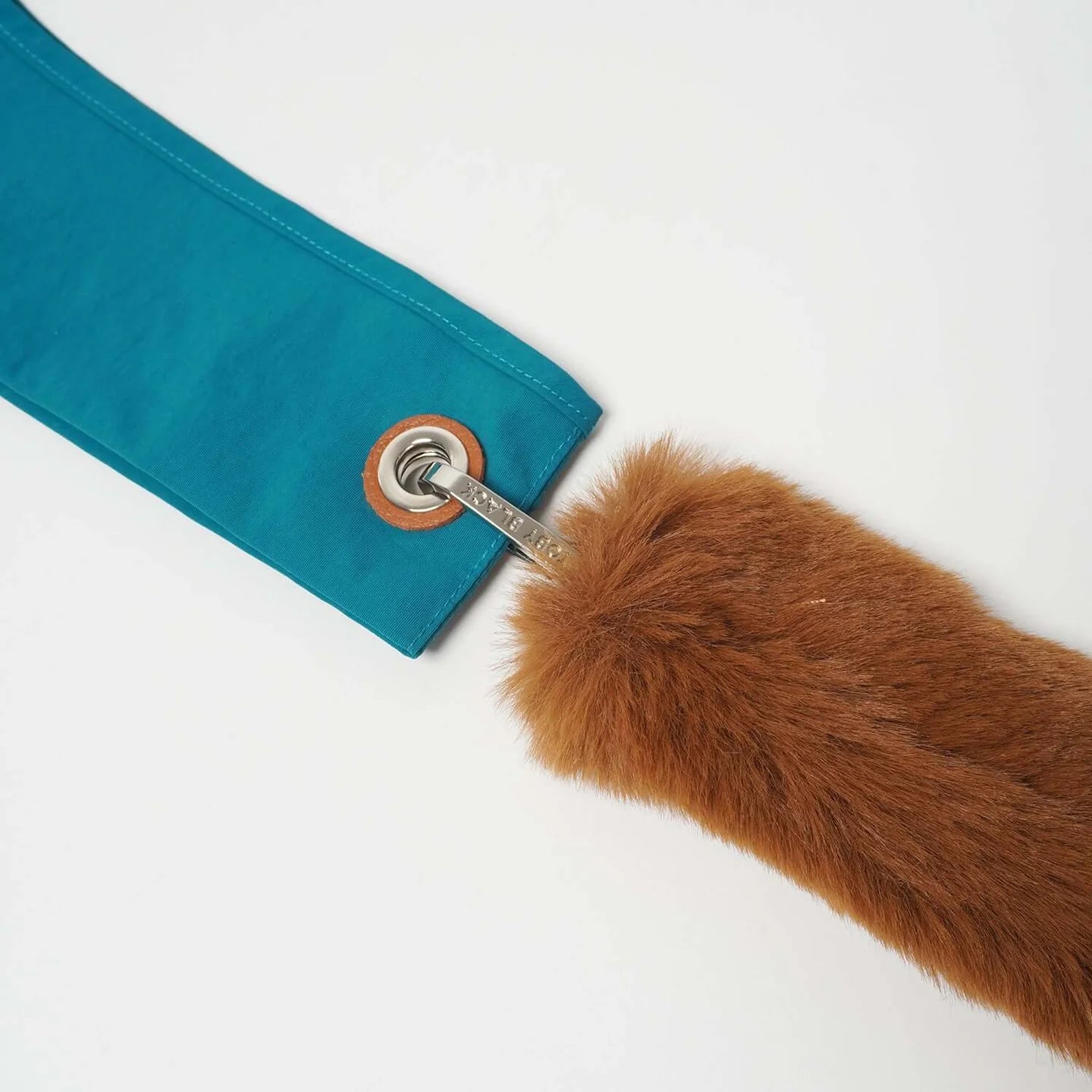 BROWN Furry Bag Strap