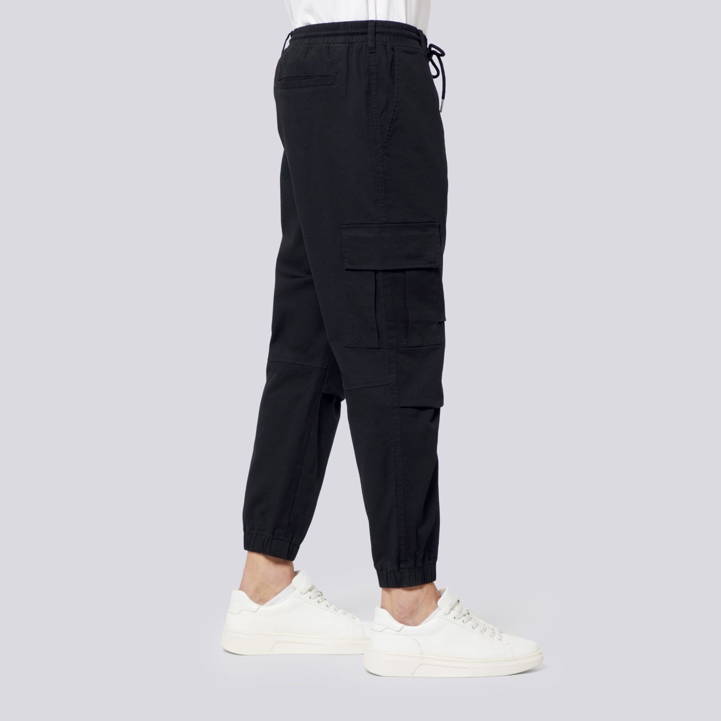 MENS TAPER WOVEN TWILL CARGO JOGGERS