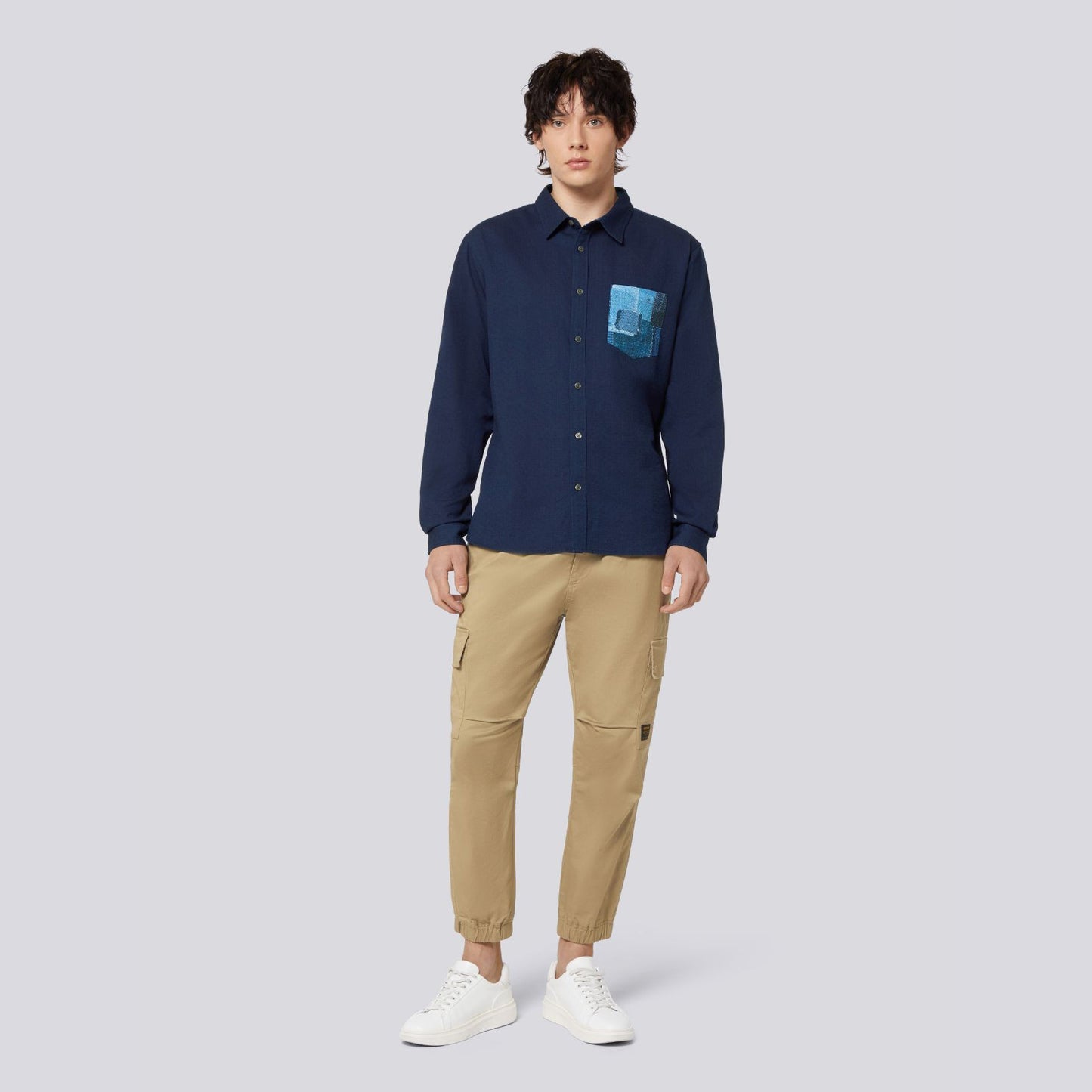 MENS SLIM FIT V57 BOROS PANEL INDIGO DOB