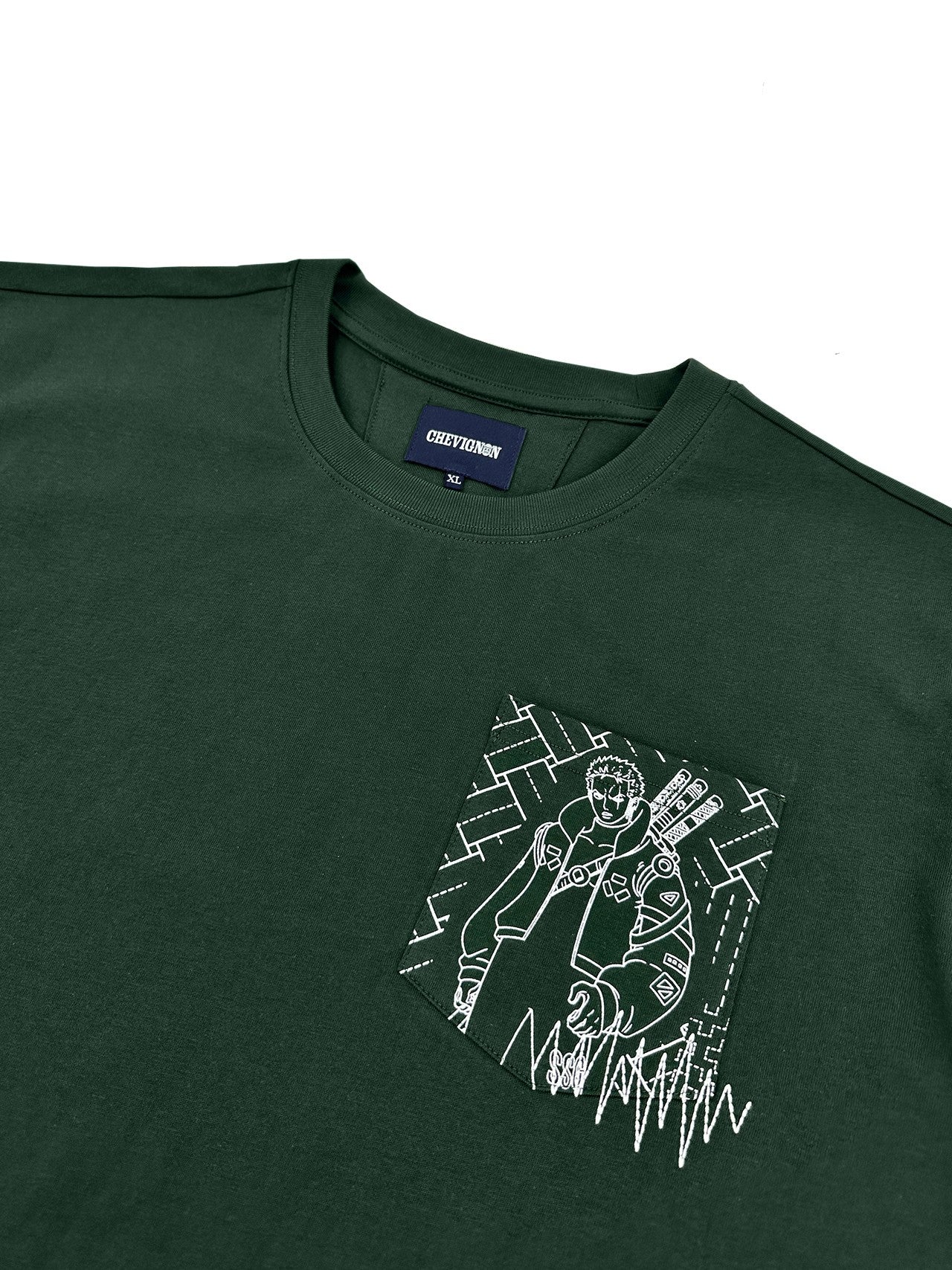 ONE PIECE ZORO TOP STITCH POCKET SS TEE