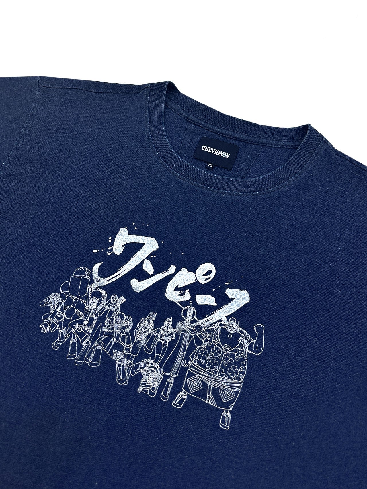 ONE PIECE CHARACTER OUTLINE INDIGO SS TEE
