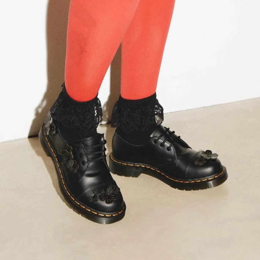 1461 FLWR BLACK SMOOTH