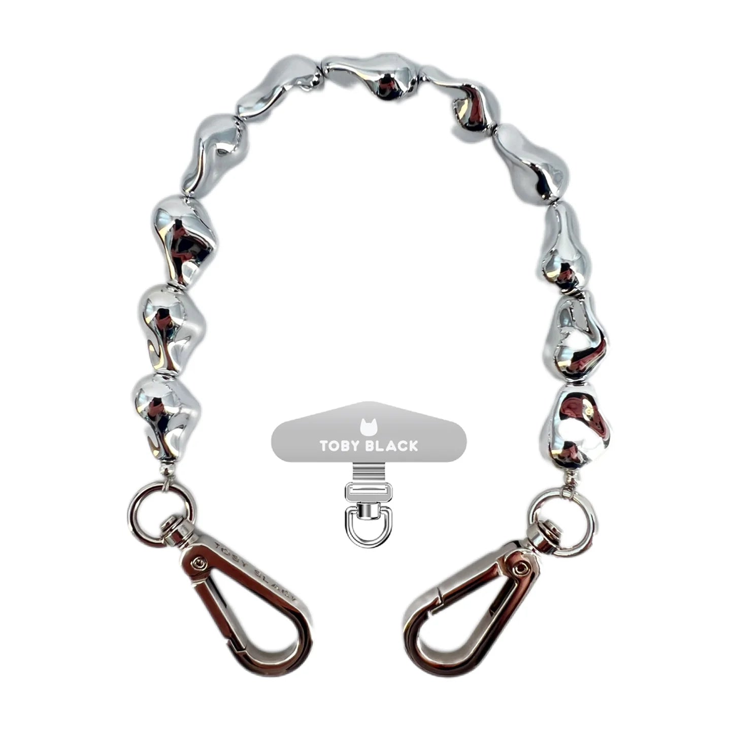 25902 Irregular Bead Bag Strap/Wrist Strap with Ph