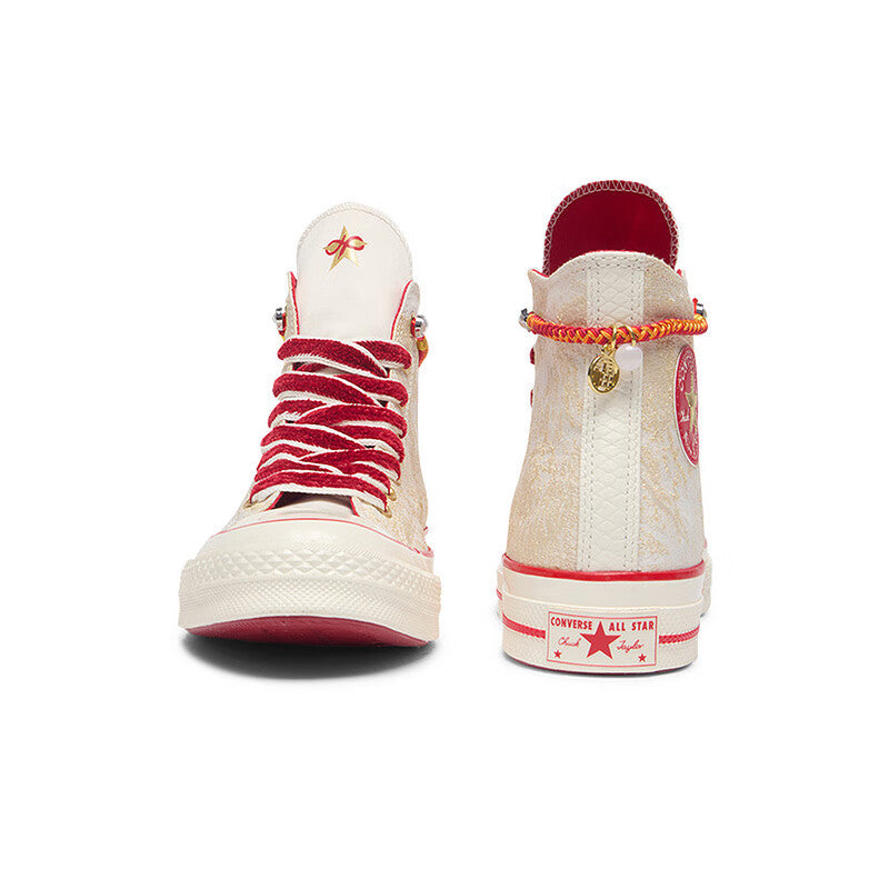 CHUCK 70 HI EGRET/ENAMEL RED/LIGHT GOLD