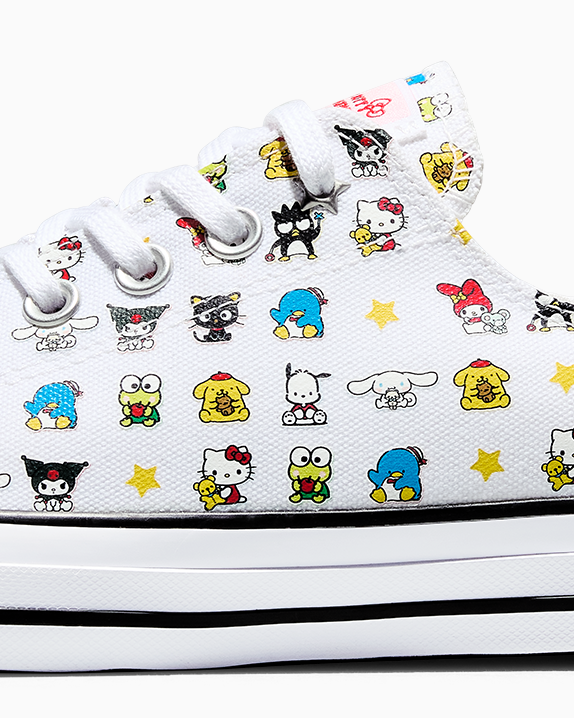 HELLO KITTY CTAS OX WHITE/BLACK/PINK