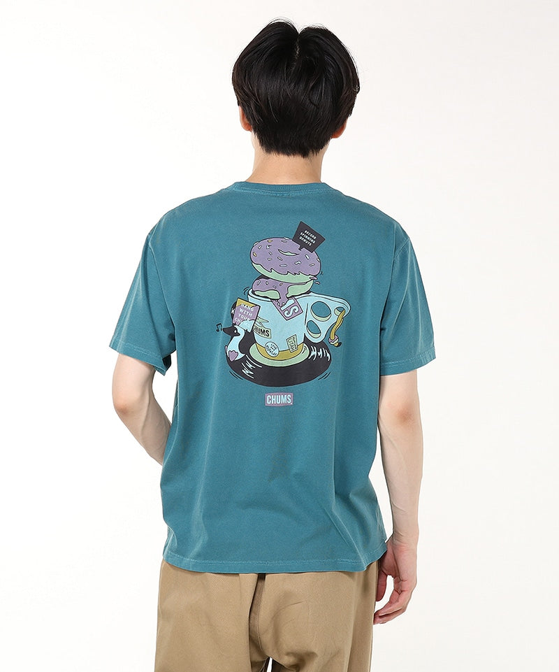 CHUMS RECORD & DONUTS T-SHIRT MS