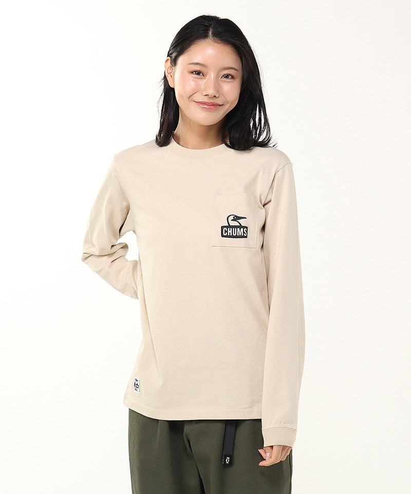 BOOBY FACE POCKET BRUSHED L/S T-SHIRT MS