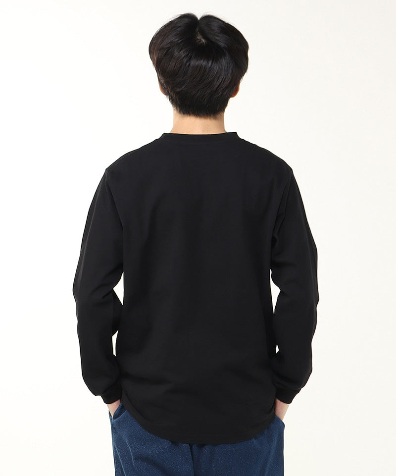 BOOBY FACE POCKET BRUSHED L/S T-SHIRT MS
