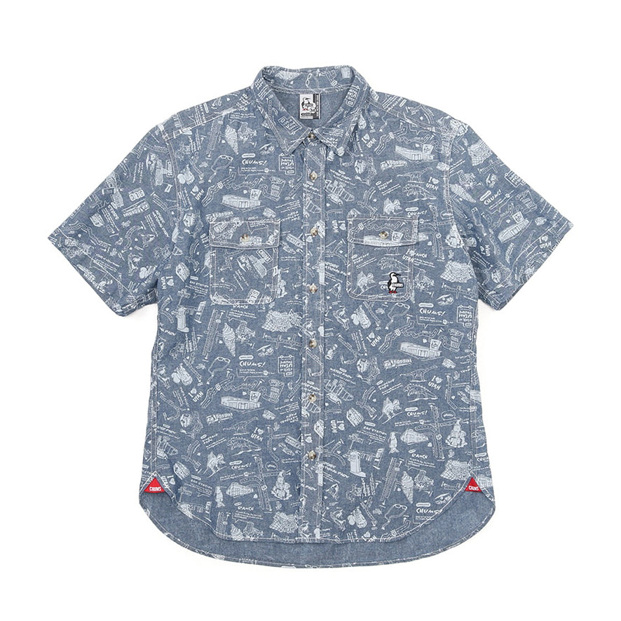 CHUMS BEAVER YARN-DYED CHAMBRAY S/S SHIRT MS