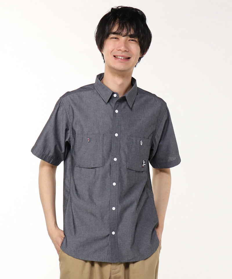 CHUMS YARN-DYED CHAMBRAY S/S SHIRTS