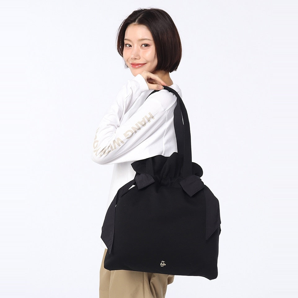 GIRLY DOUBLE RIBBON TOTE BAG