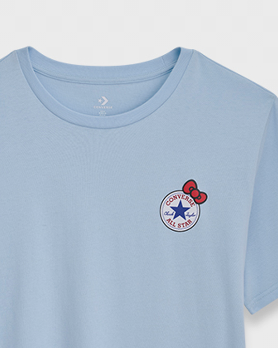 HELLO KITTY CHUCK PATCH TEE CLEAR SKIES