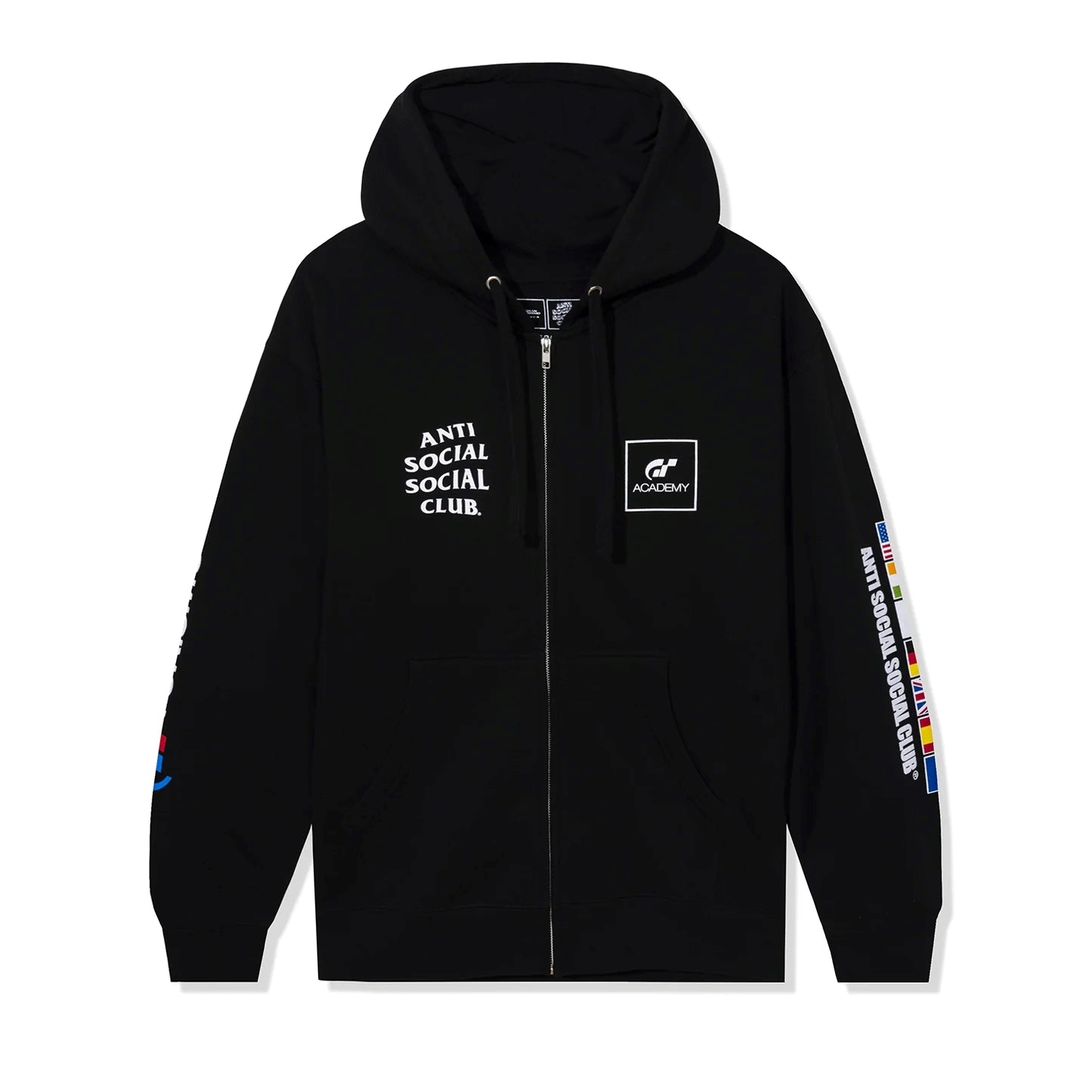 ASSC FLAG HOODIE ZIP-UP-BLACK