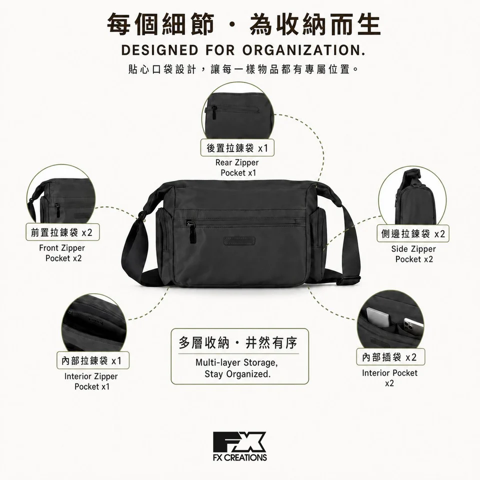 JAD機能收納系列 - 斜挎包