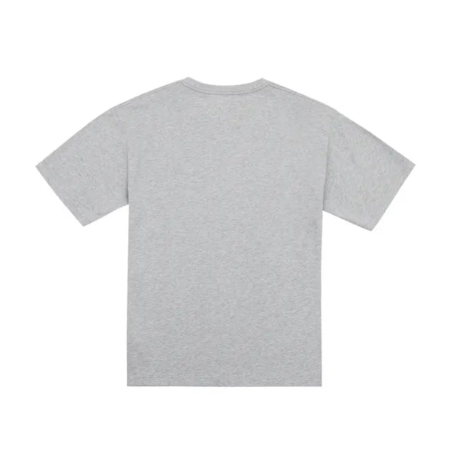 PEACHED COTTON JERSEY TEE GREY MELANGE