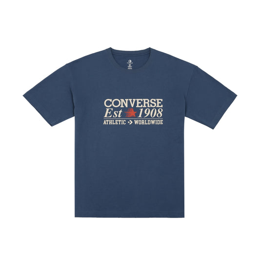 PEACHED COTTON JERSEY TEE SLACKER BLUE