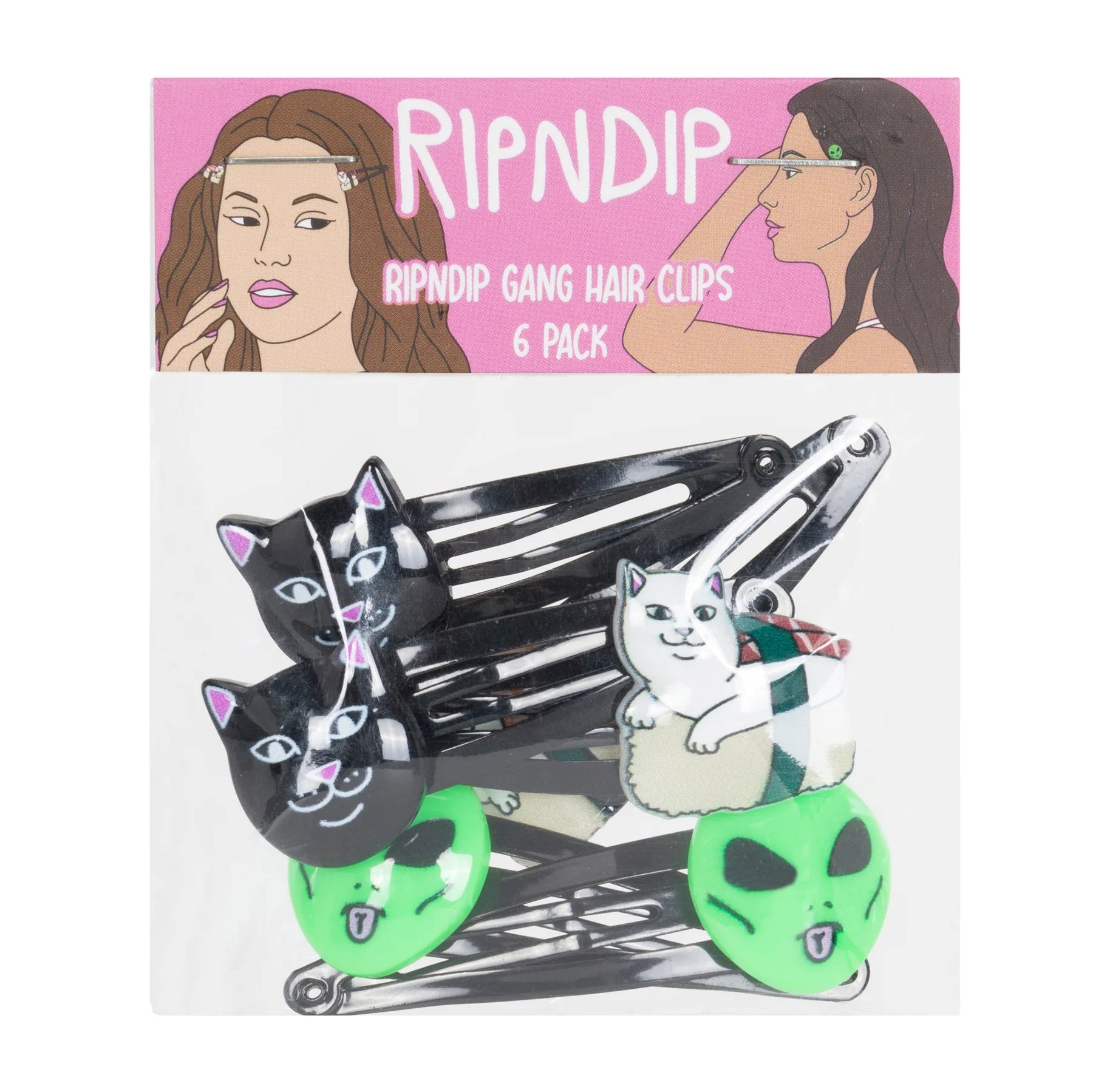 RIPNDIP GANG HAIR CLIP 6 PACK (MULTI)
