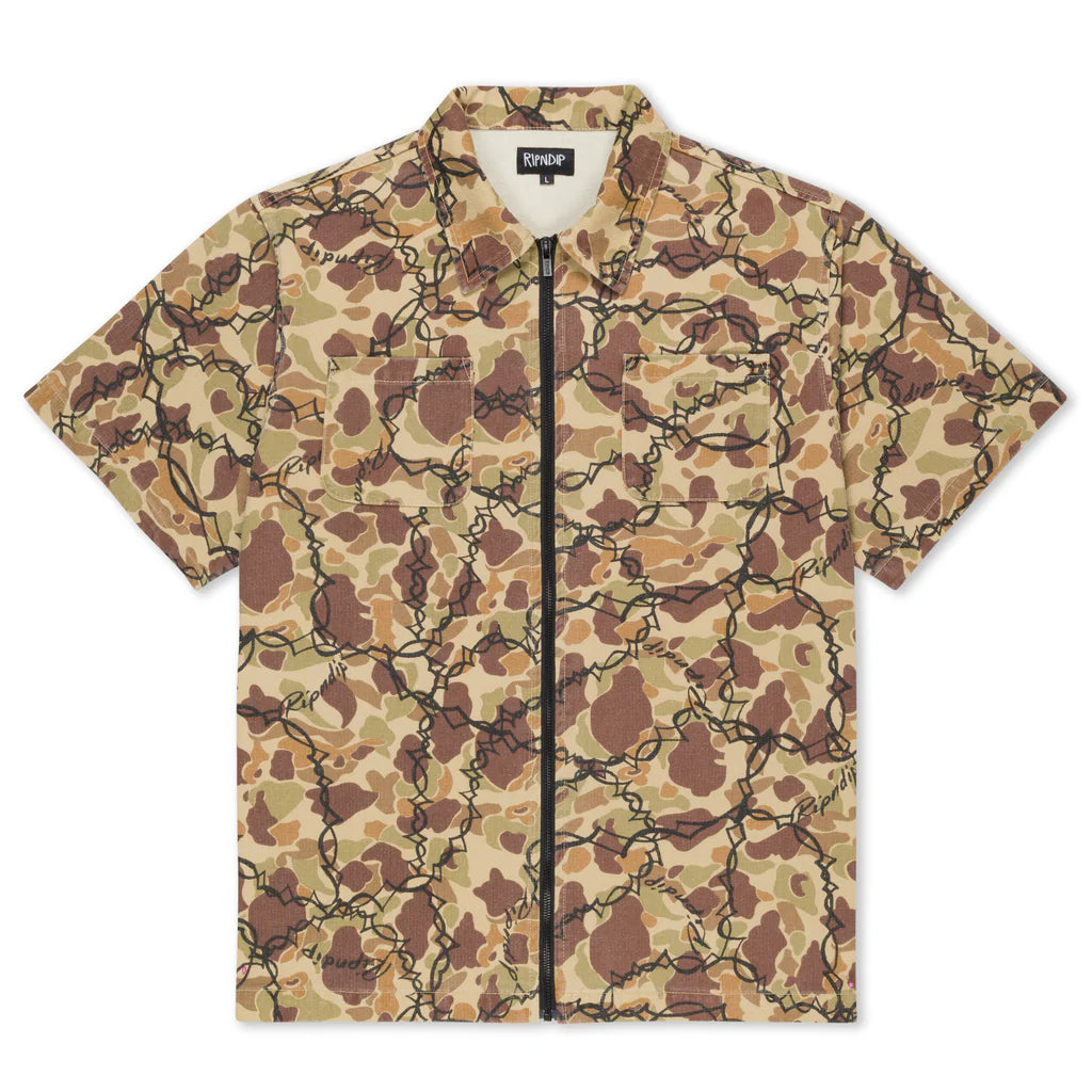 WIRED ZIP UP SHIRT (TAN)