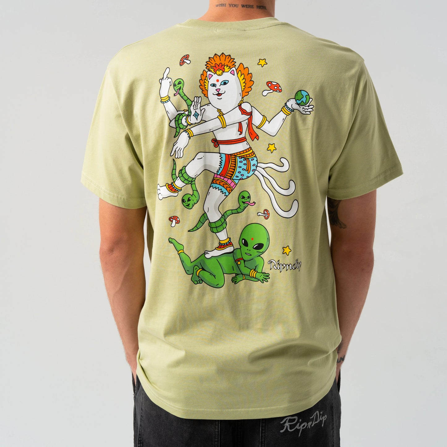 ALIEN WHISPERER TEE (LIGHT MOSS)