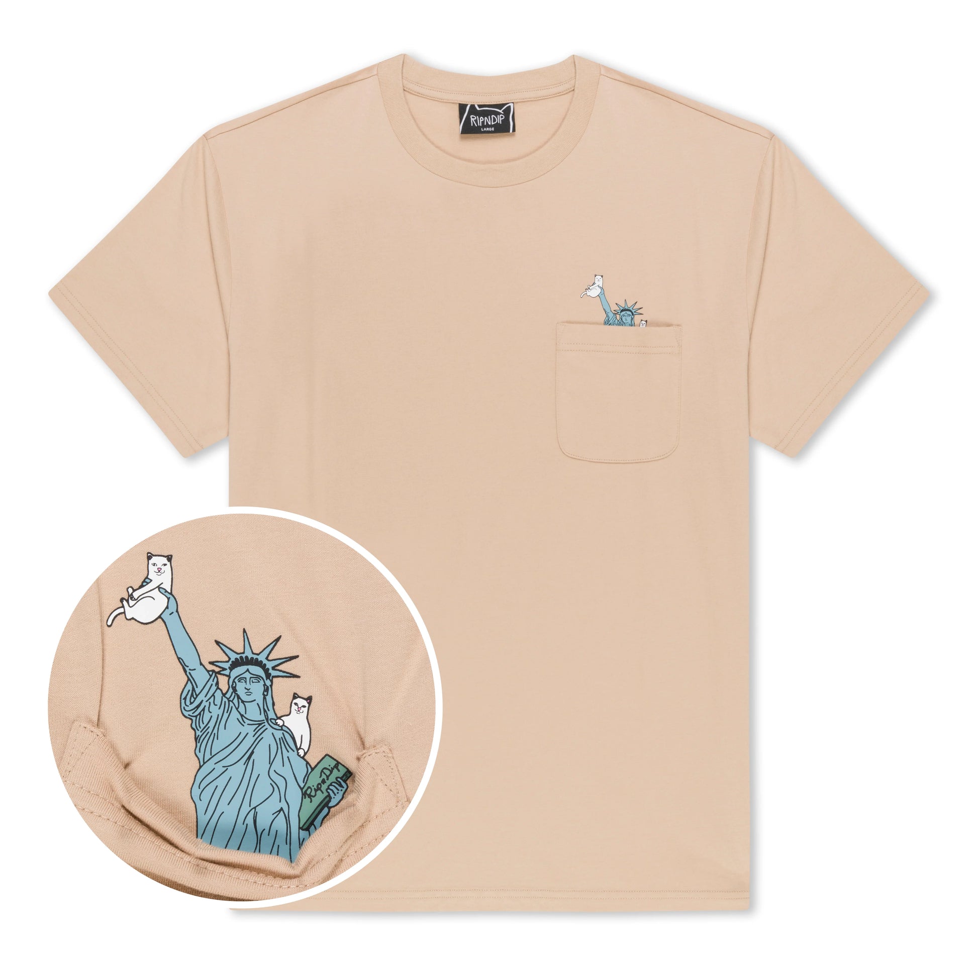 LIBERTY POCKET TEE (ALMOND)