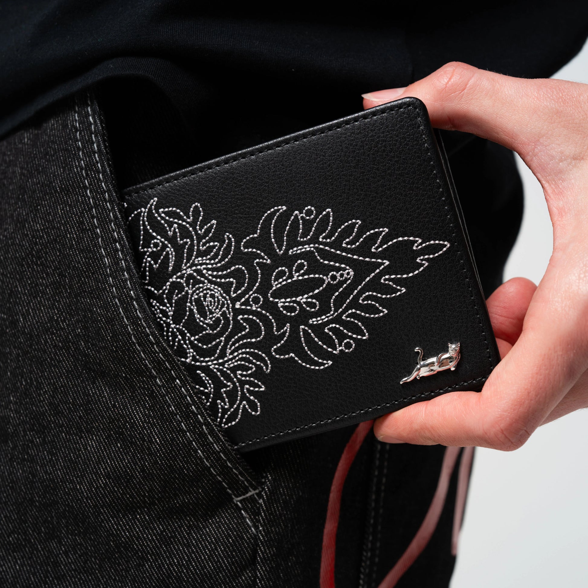 MOTHER NERM LEATHER WALLET (BLACK)