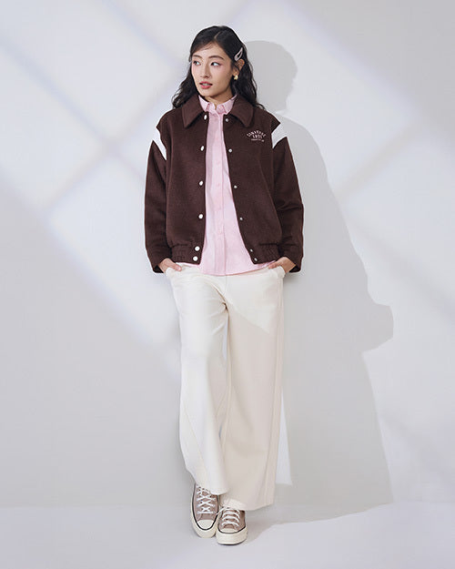 RETRO VARSITY PADDED JKT TOTALLY FUDGED