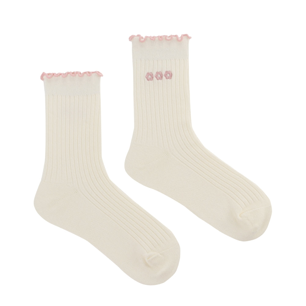 Korean Style Ruffle Stacked Socks