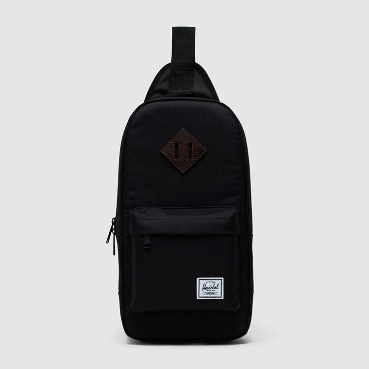 HERITAGE SHOULDER BAG BLACK/CHICORY COFFEE