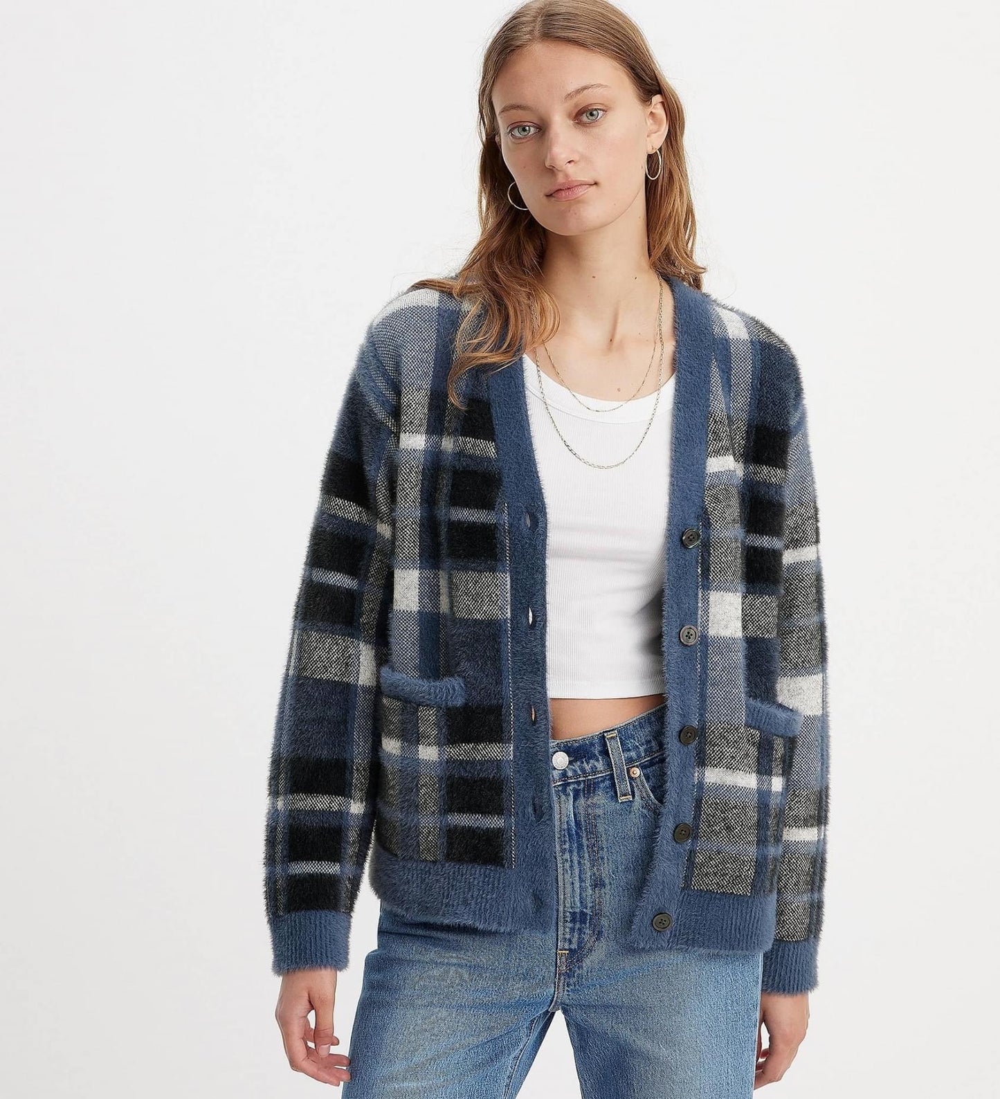 BETTY CARDIGAN POCKETED ROSALIE KNIT PLA