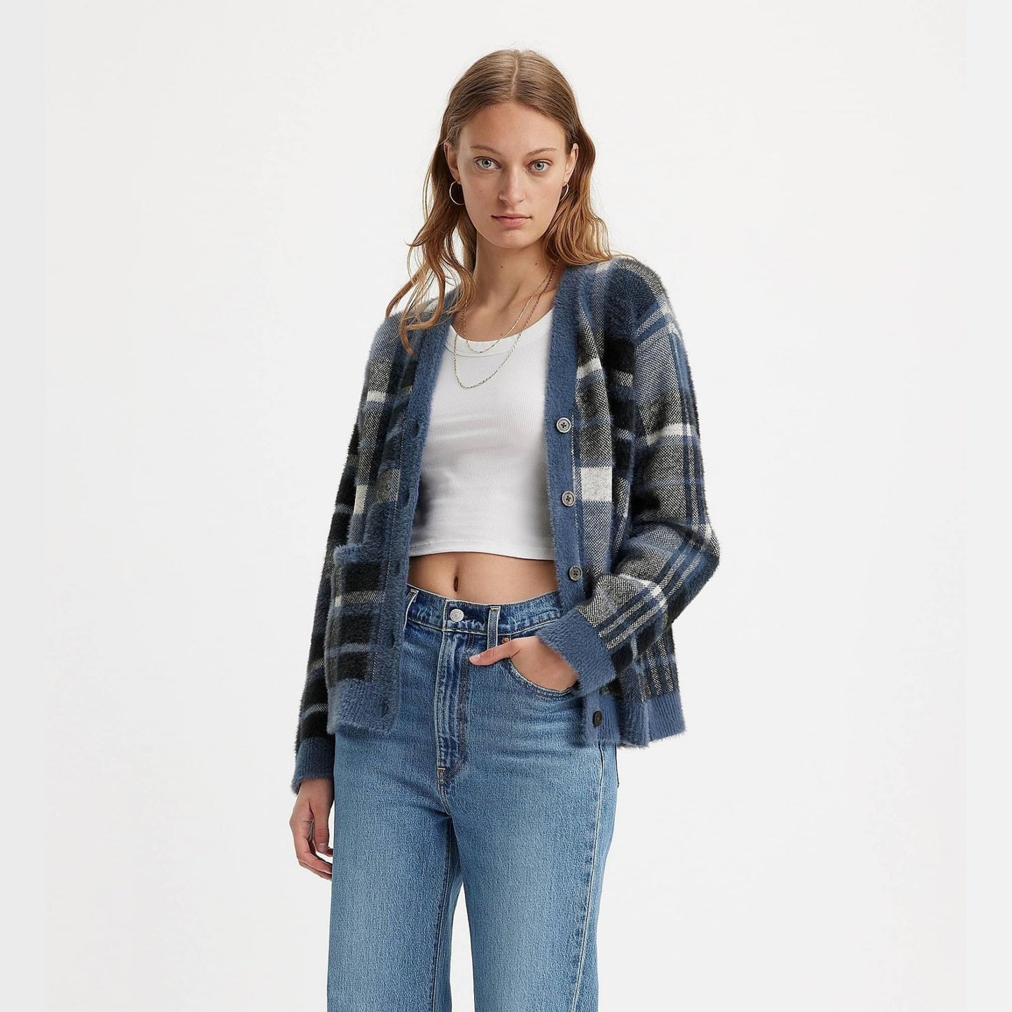 BETTY CARDIGAN POCKETED ROSALIE KNIT PLA