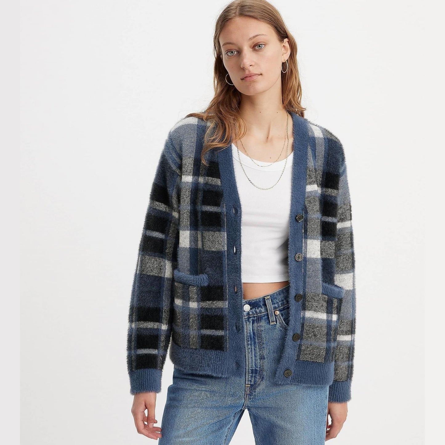 BETTY CARDIGAN POCKETED ROSALIE KNIT PLA