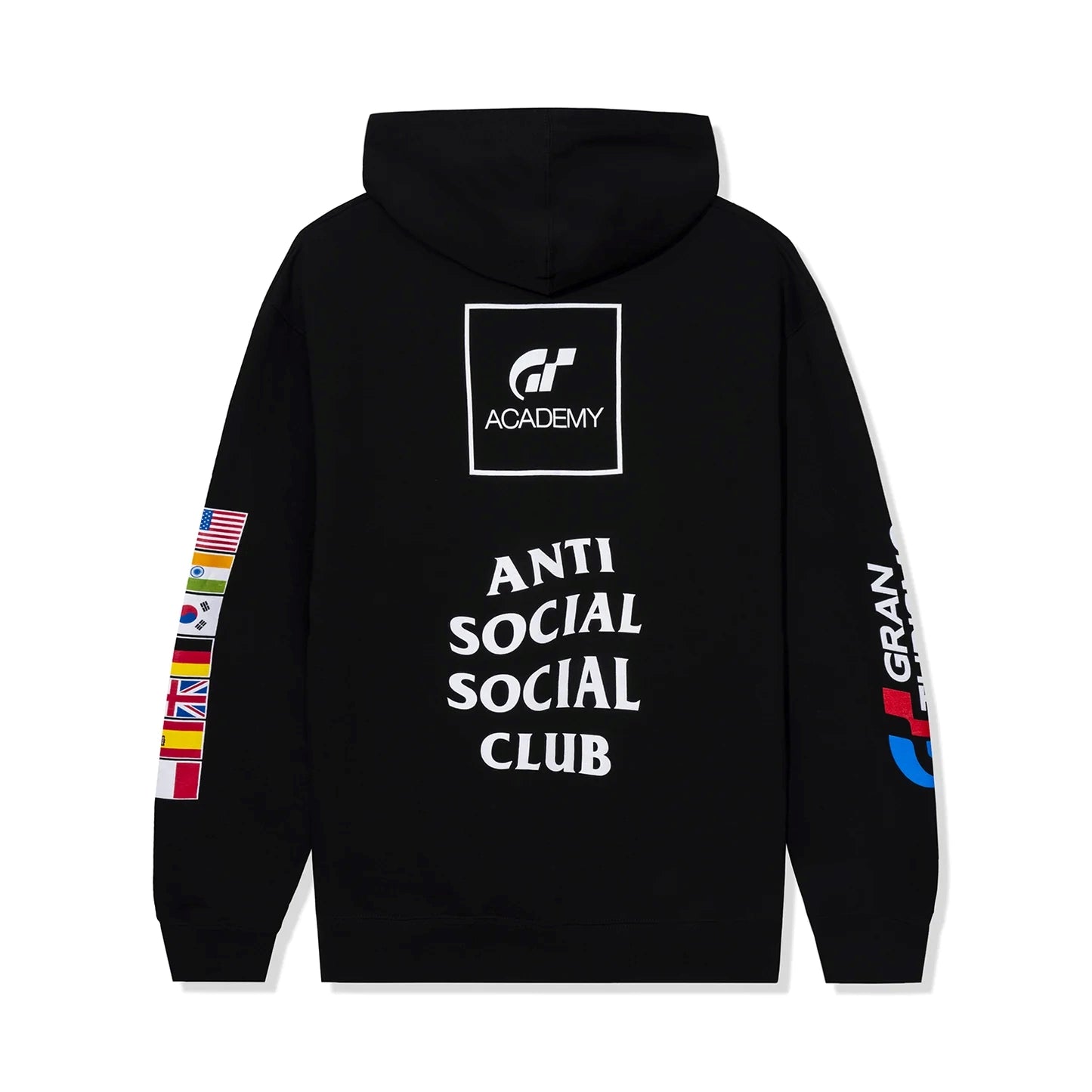 FLAG HOODIE ZIP-UP-BLACK