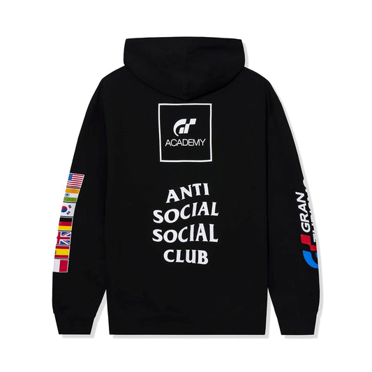 FLAG HOODIE ZIP-UP-BLACK