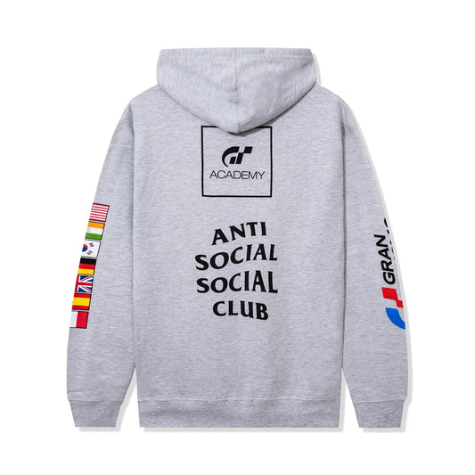 FLAG HOODIE ZIP-UP-GREY