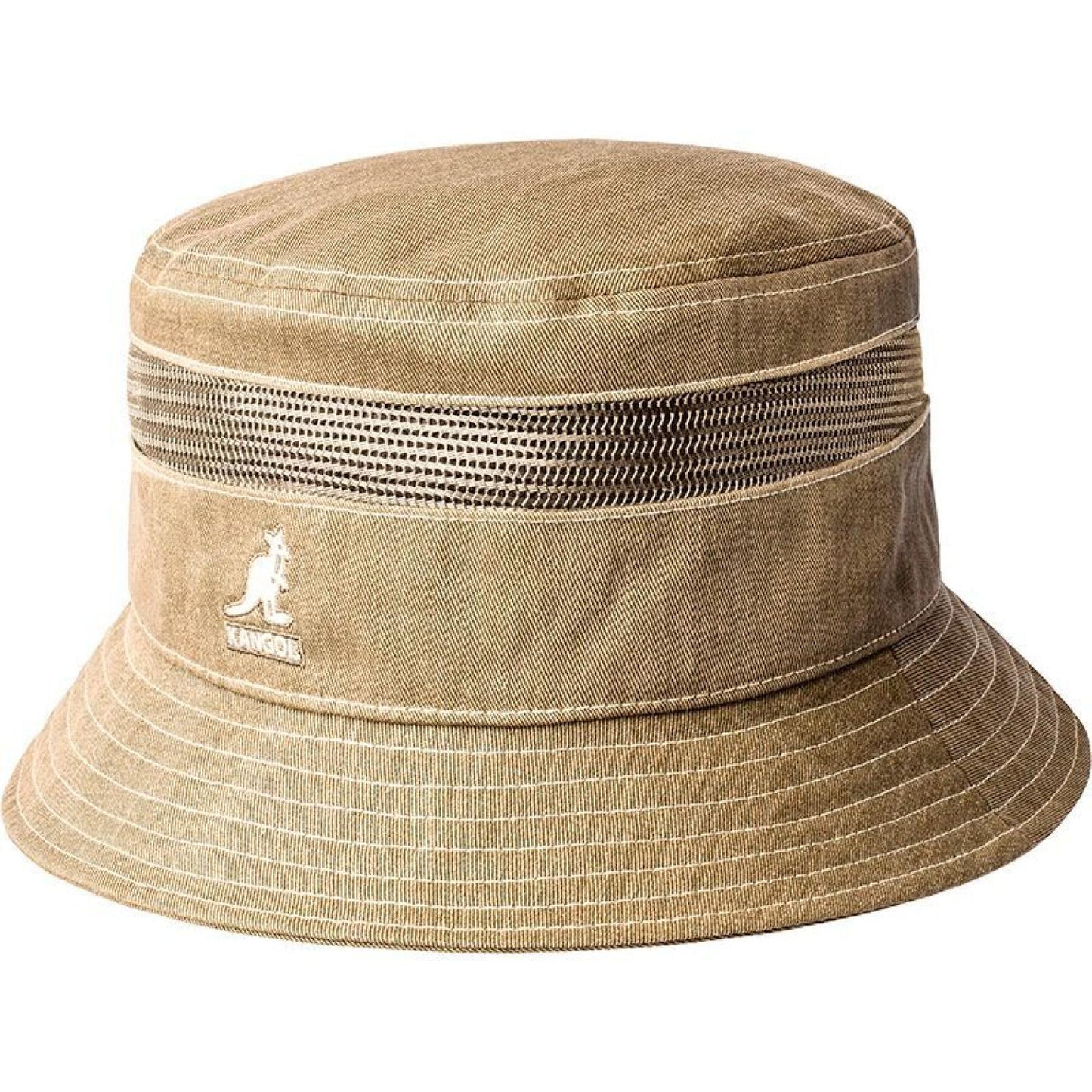 DISTRESSED COTTON MESH BUCKET_OAT