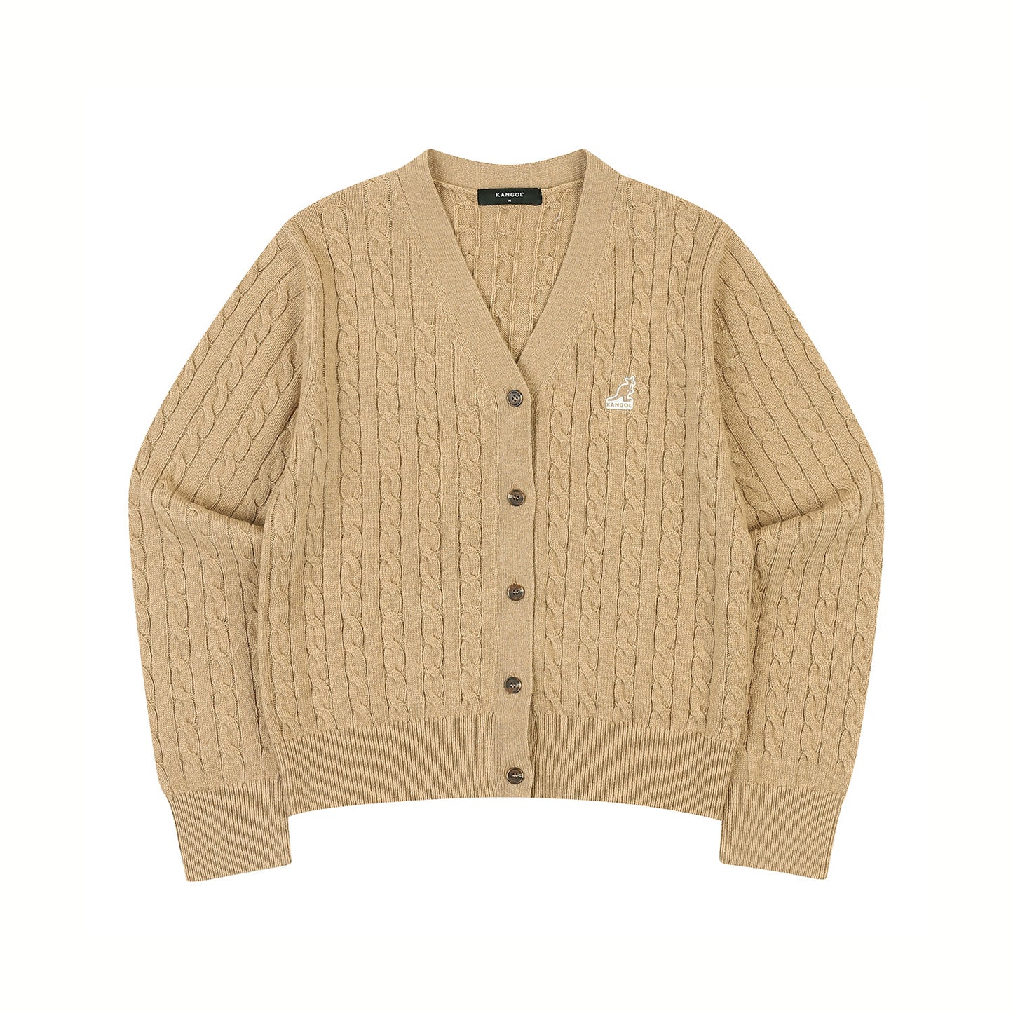 WMNS V-neck Cable Cardigan