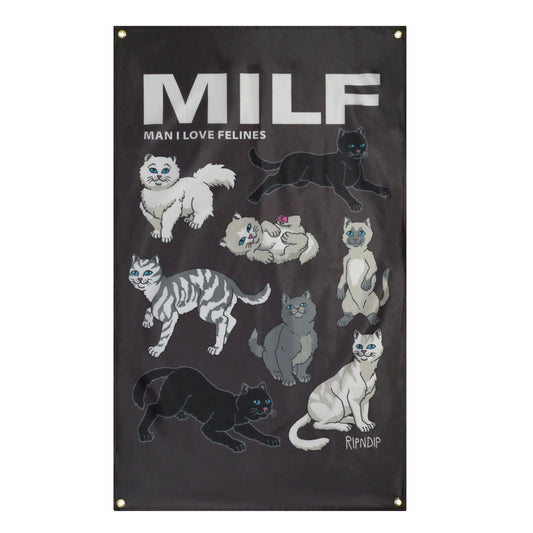 MAN I LOVE FELINES WALL BANNER