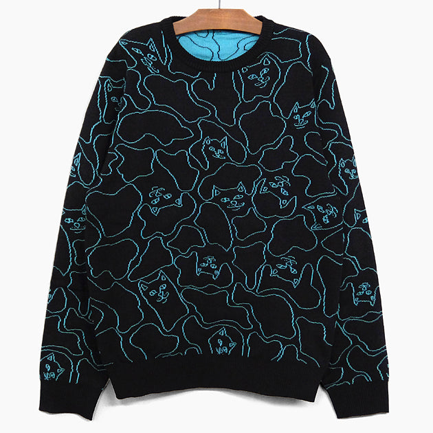 NERM LINE CAMO KNIT SW