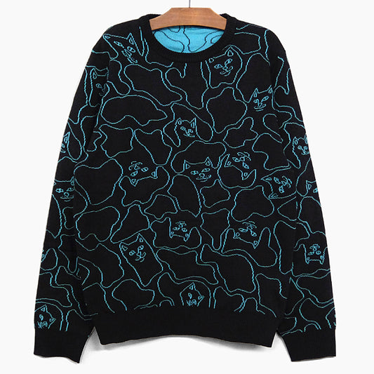 NERM LINE CAMO KNIT SW