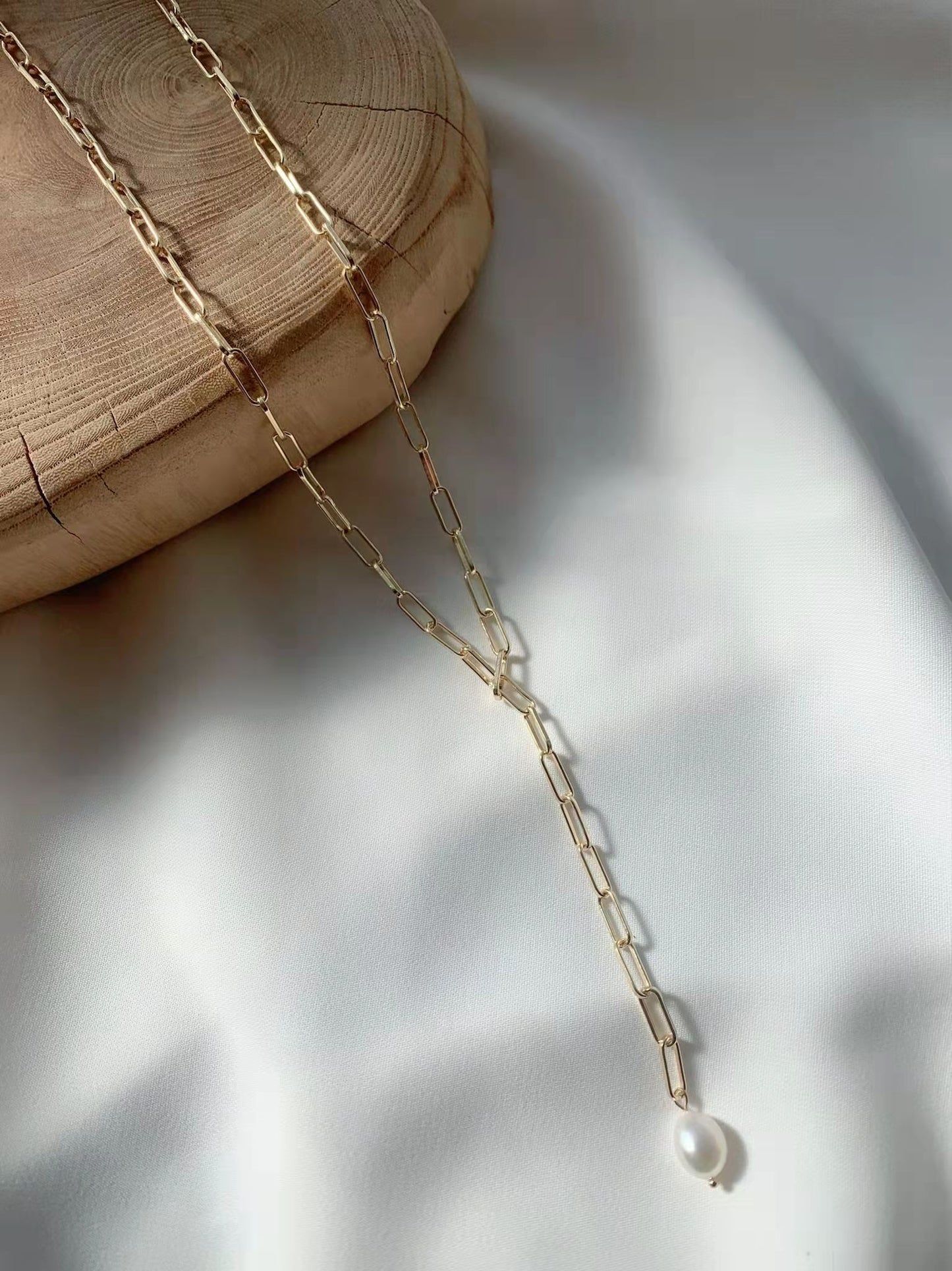 14k link chain necklace