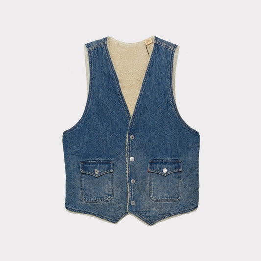 LE REV SHERPA VEST L MID BLUE WASH