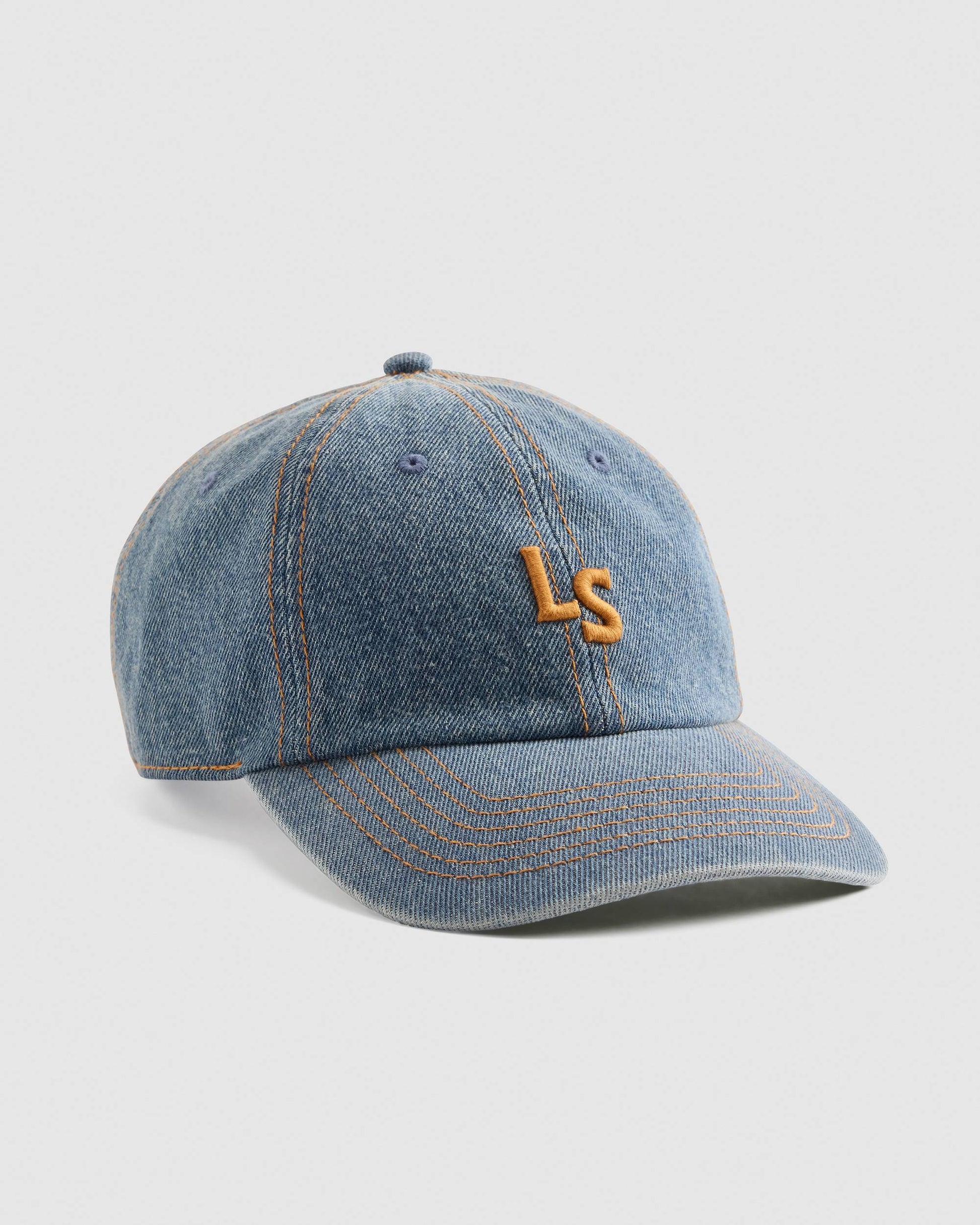 LS MONOGRAM CAP INDIGO MID WASH 8