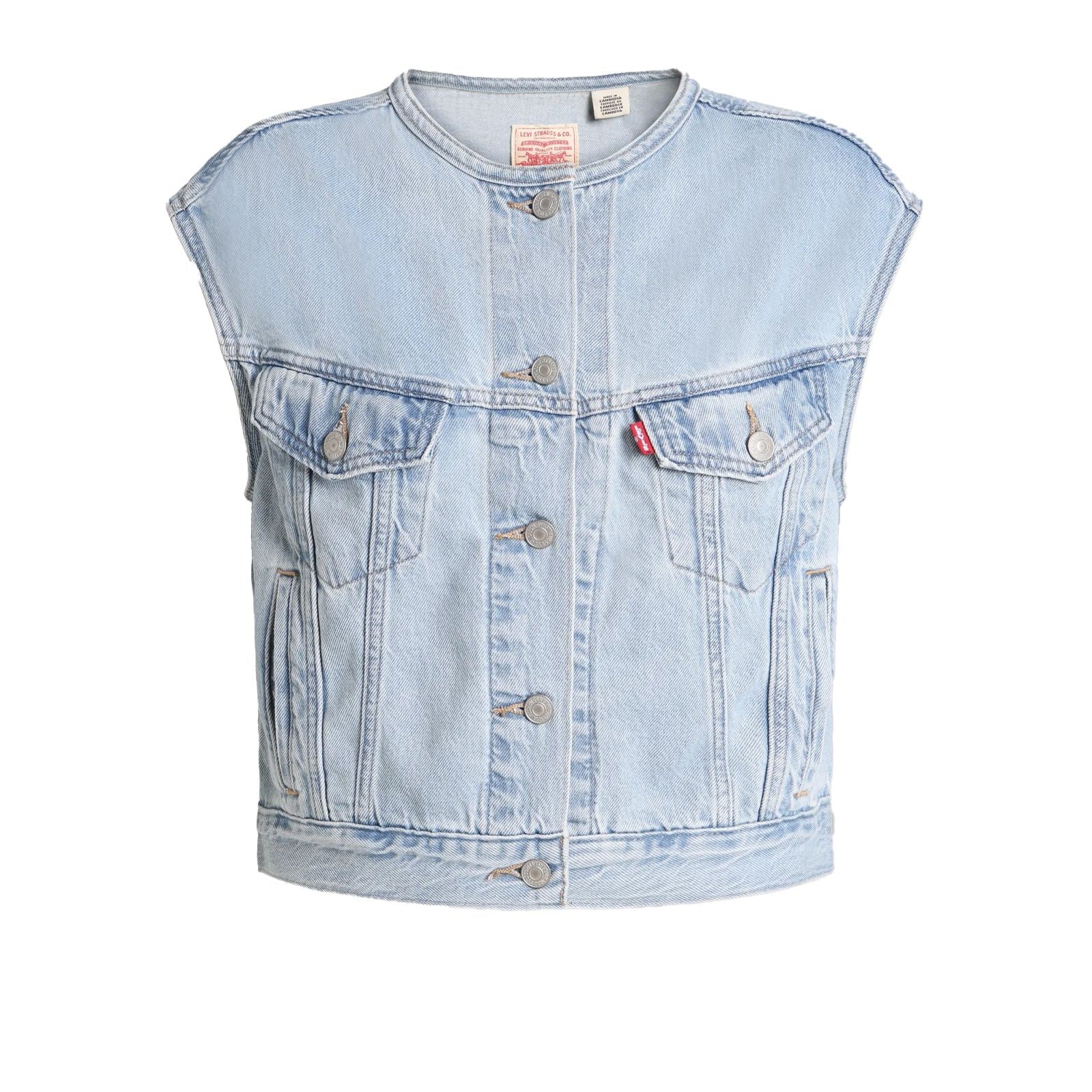 COLLARLESS SHRUNKEN 90S VEST OF COURSE T