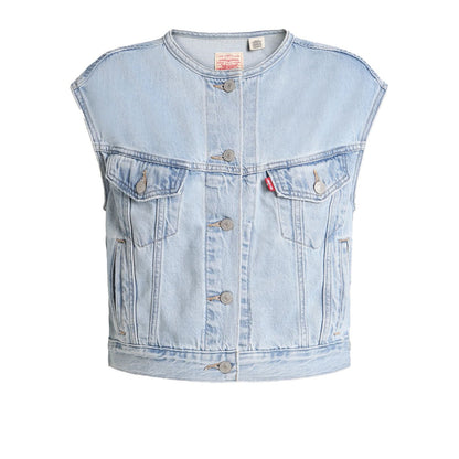 COLLARLESS SHRUNKEN 90S VEST OF COURSE T