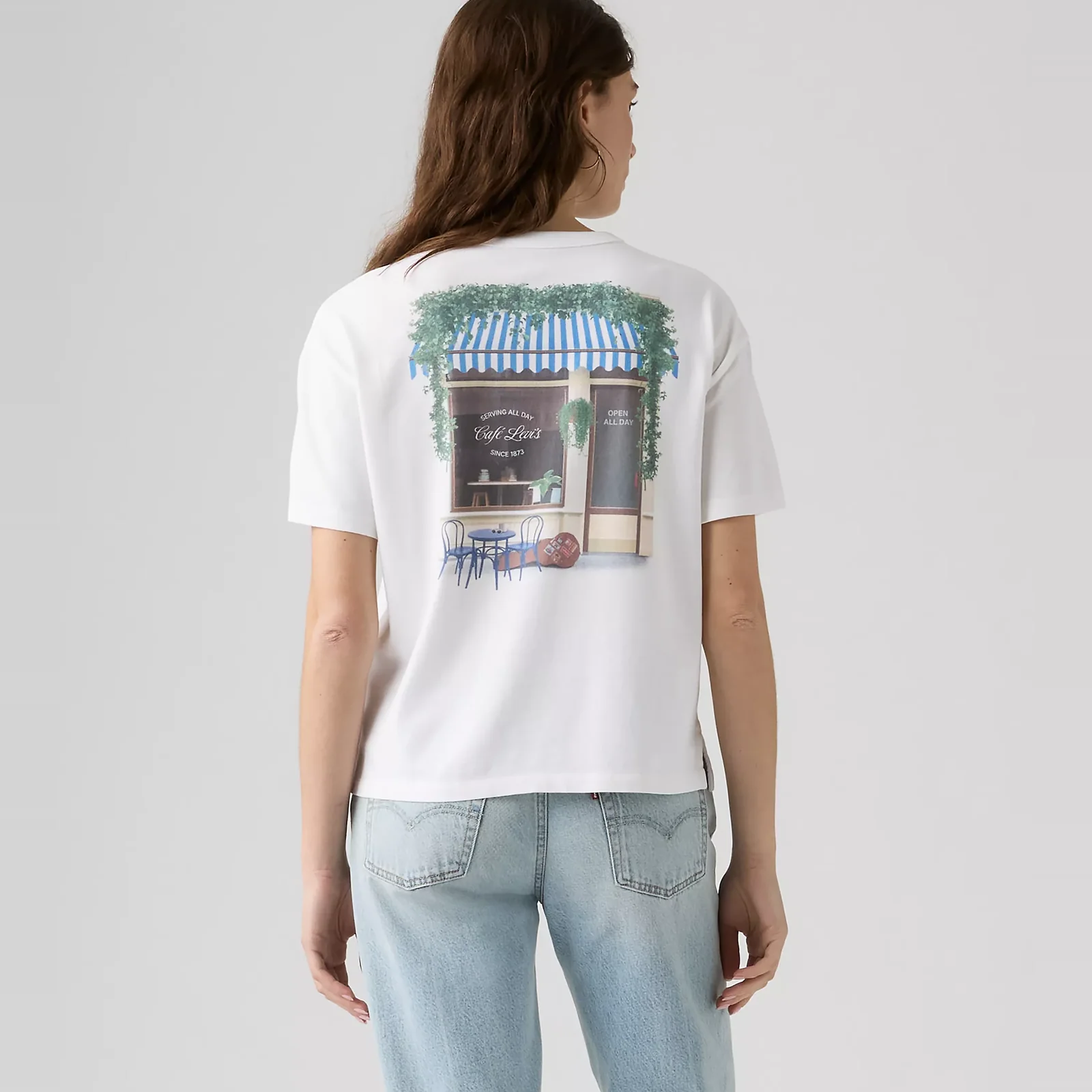 GR VINTAGE TEE CAFÉ FRONT BRIGHT WHITE G